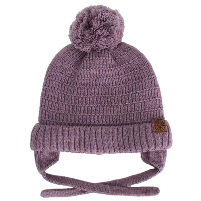 Calikids Knit Soft Touch Hat - Dark Lilac