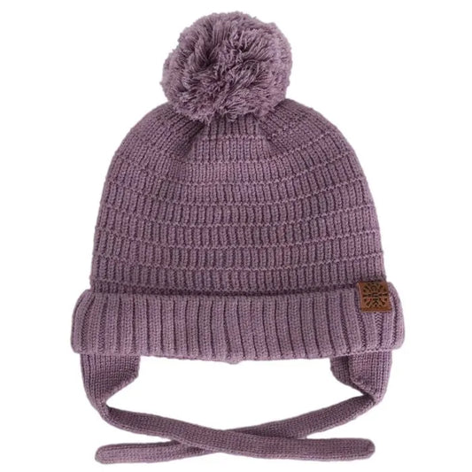 Calikids Knit Soft Touch Hat - Dark Lilac