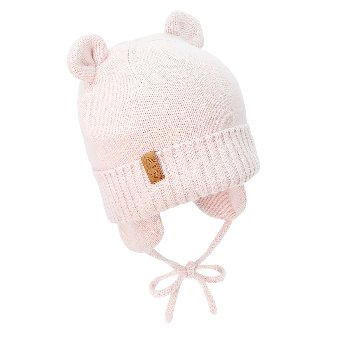 Jan & Jul Knit Bear Hat - Light Pink