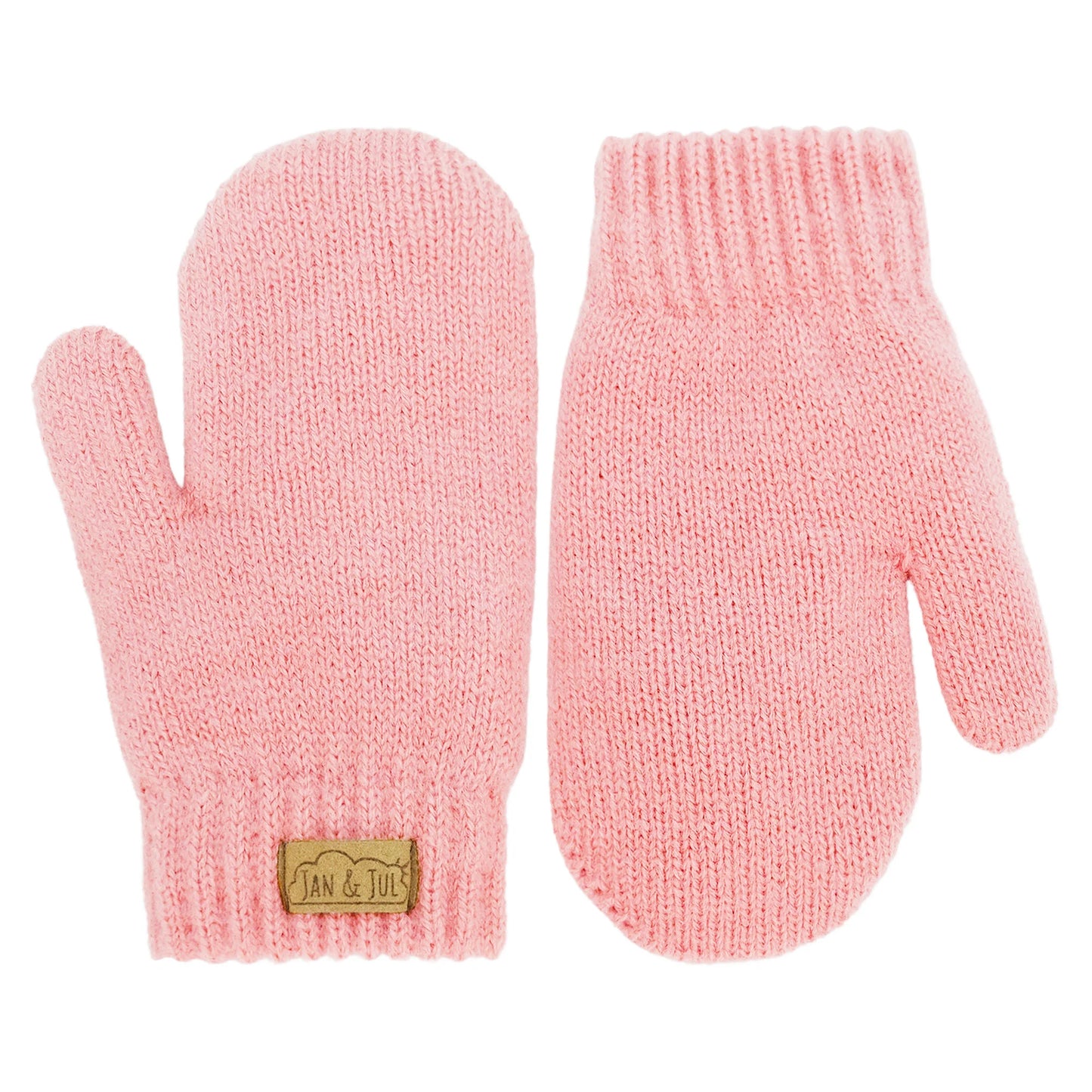 Knit Mittens - Dusty Pink