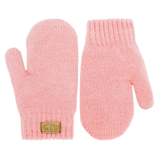 Knit Mittens - Dusty Pink
