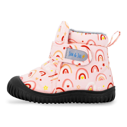 Jan & Jul Toasty-Dry Toddler Boots - Pink Rainbow