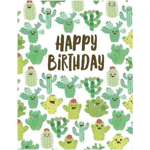 Yellow Bird Card - Birthday Cacti