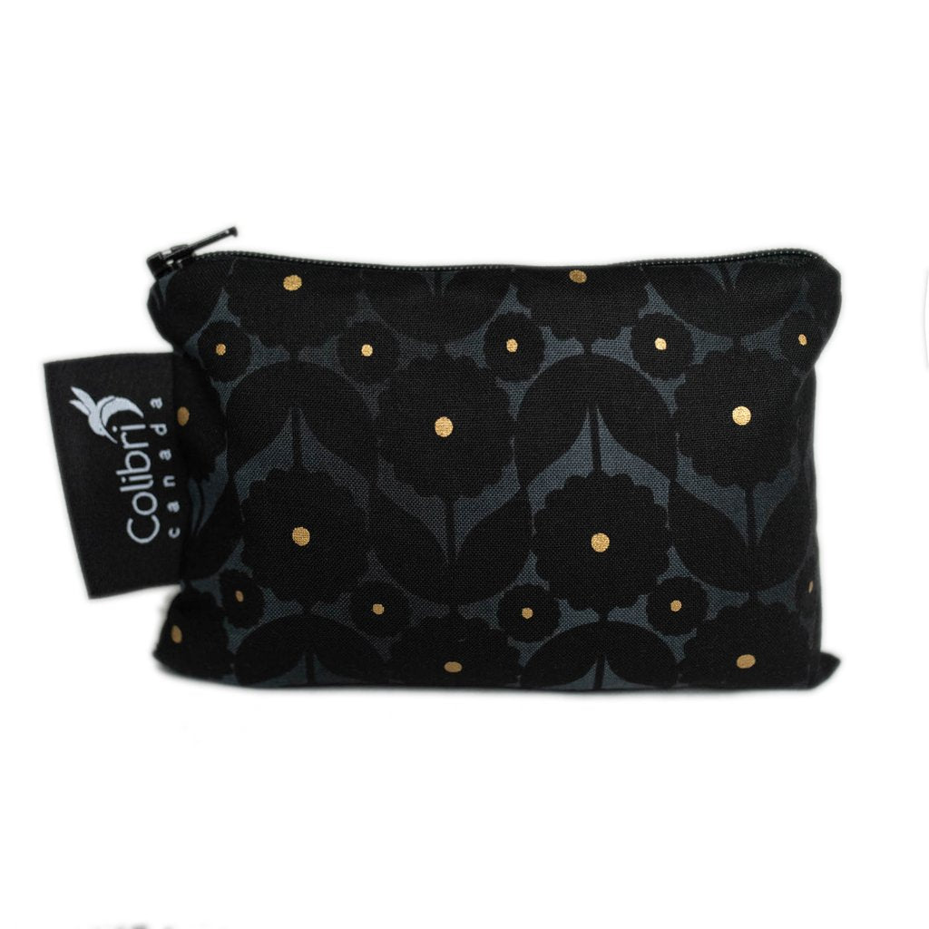 Midnight Flower Colibri Reusable Snack Bag - Small