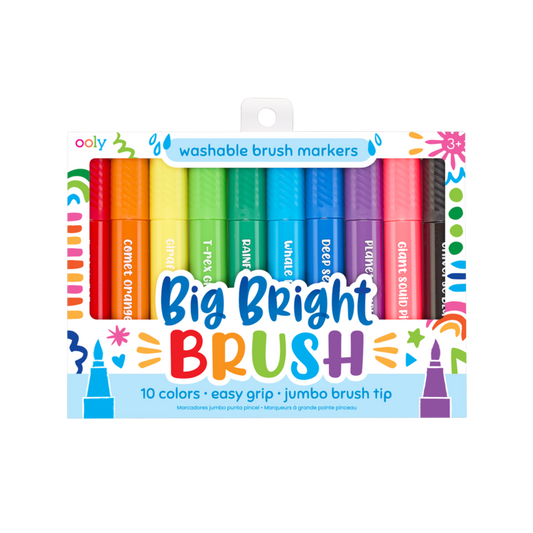 Ooly Big Bright Brush Markers - Set of 10