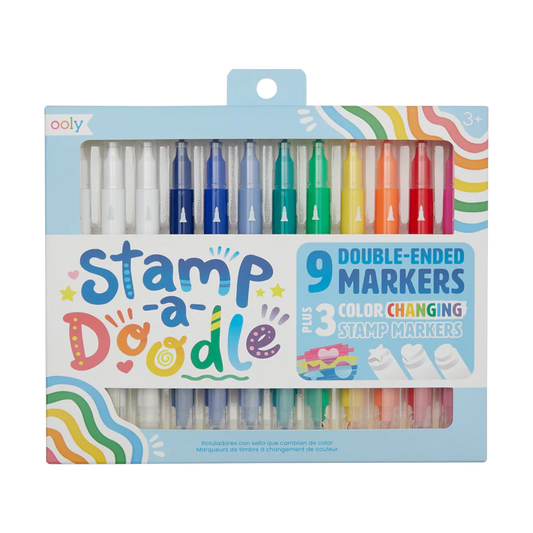Ooly Stamp-A-Doodle Double Ended Markers - Set of 12
