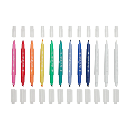 Ooly Stamp-A-Doodle Double Ended Markers - Set of 12