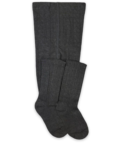 Jefferies Cable Knit Tights - Charcoal