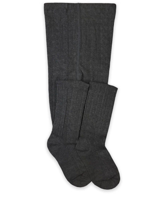 Girls Charcoal Cable Knit Tights - Hatley CA