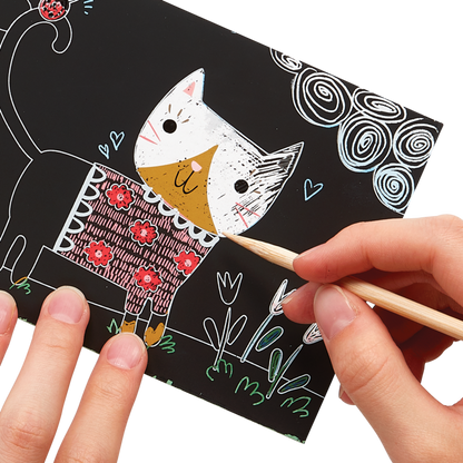 Ooly Scratch and Scribble Mini Art Kit - Cutie Cats