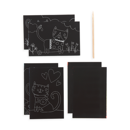 Ooly Scratch and Scribble Mini Art Kit - Cutie Cats