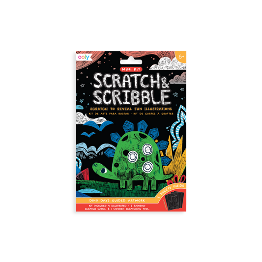 Ooly Scratch and Scribble Mini Art Kit - Dino Days