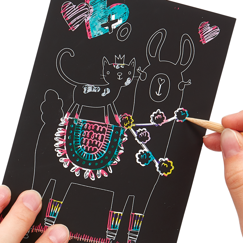 Ooly Scratch and Scribble Mini Art Kit - Funtastic Friends