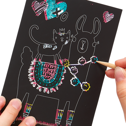 Ooly Scratch and Scribble Mini Art Kit - Funtastic Friends