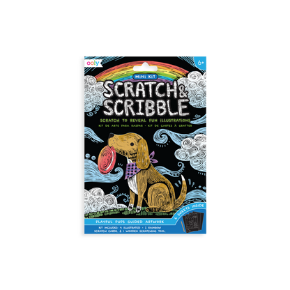 Ooly Scratch and Scribble Mini Art Kit - Playful Pups