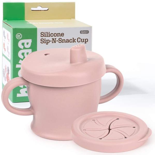 Haakaa Silicone Sip-N-Snack Cup - Blush