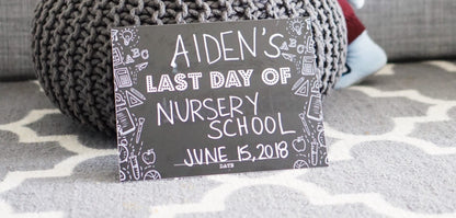 Love Designs First & Last Day of School Sign (small monochrome)