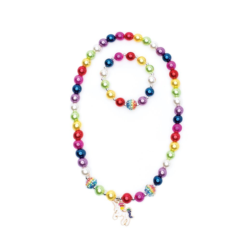 Great Pretenders Necklace & Bracelet Set - Gumball Rainbow