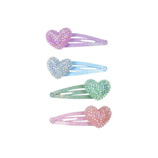 Great Pretenders Hairclips - Sparkle Heart Bobble 4 pack