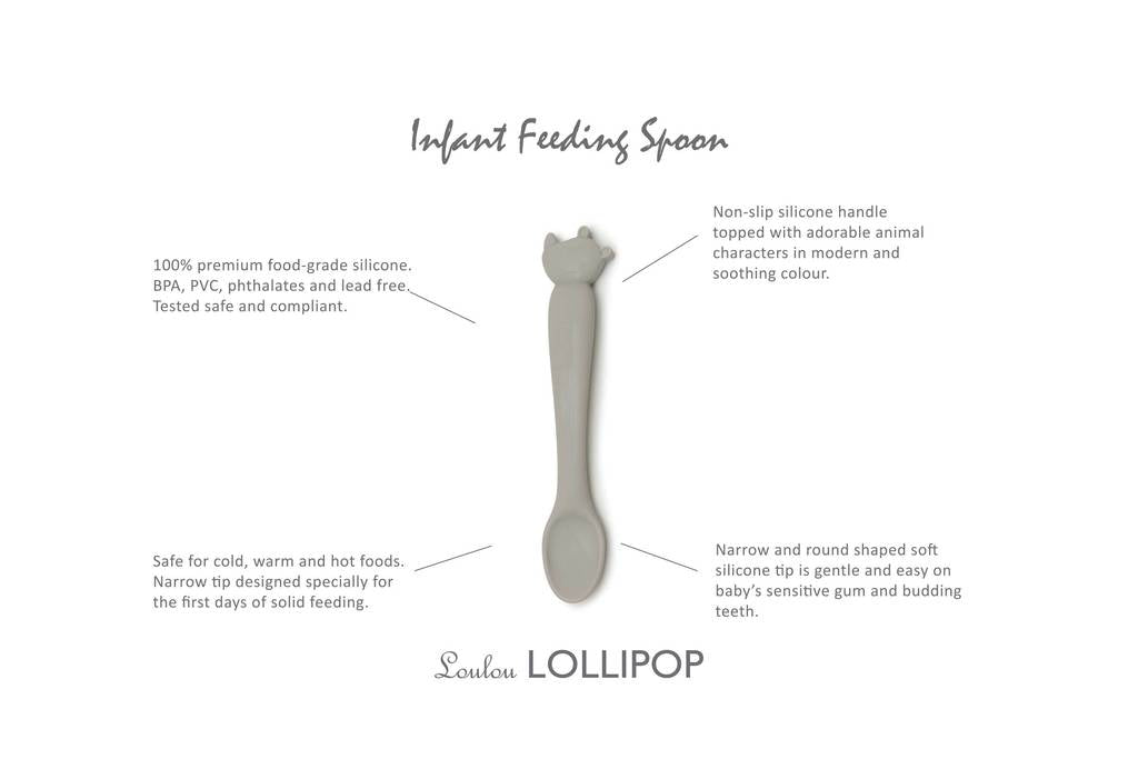 Loulou Lollipop Infant Feeding Spoon - Rhino