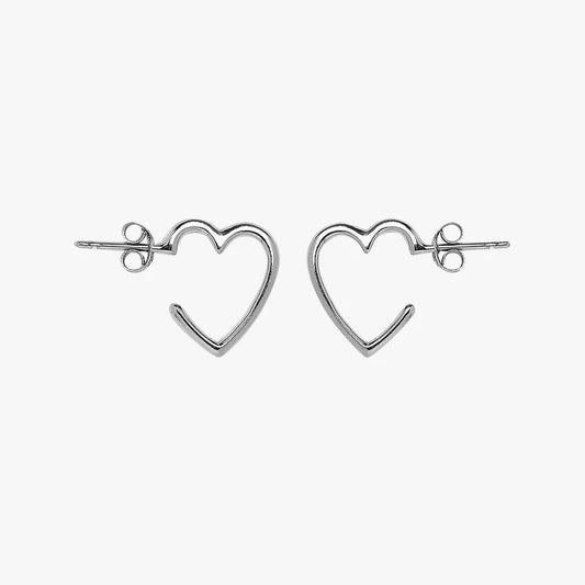 Pura Vida Earrings - Heart Hoops