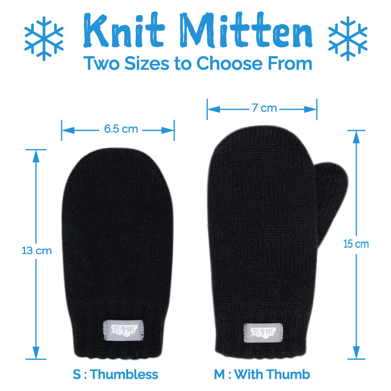 Knit Mittens - Black