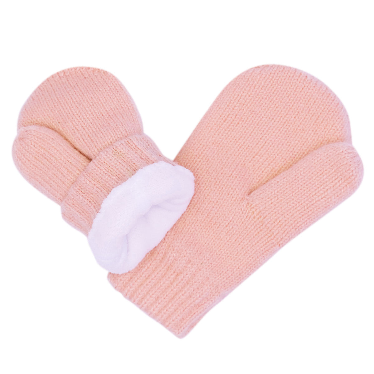Knit Mittens - Light Pink