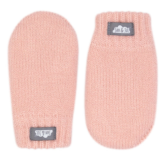 Knit Mittens - Light Pink