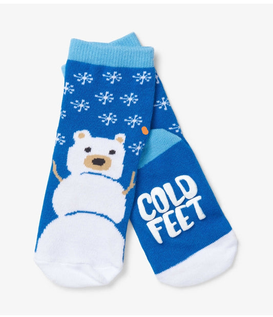 Blue Snow Bear Socks