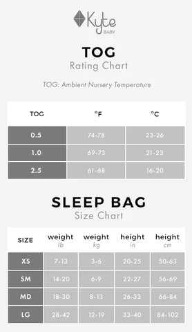 Kyte Sleep Bag 2.5 tog - Charcoal