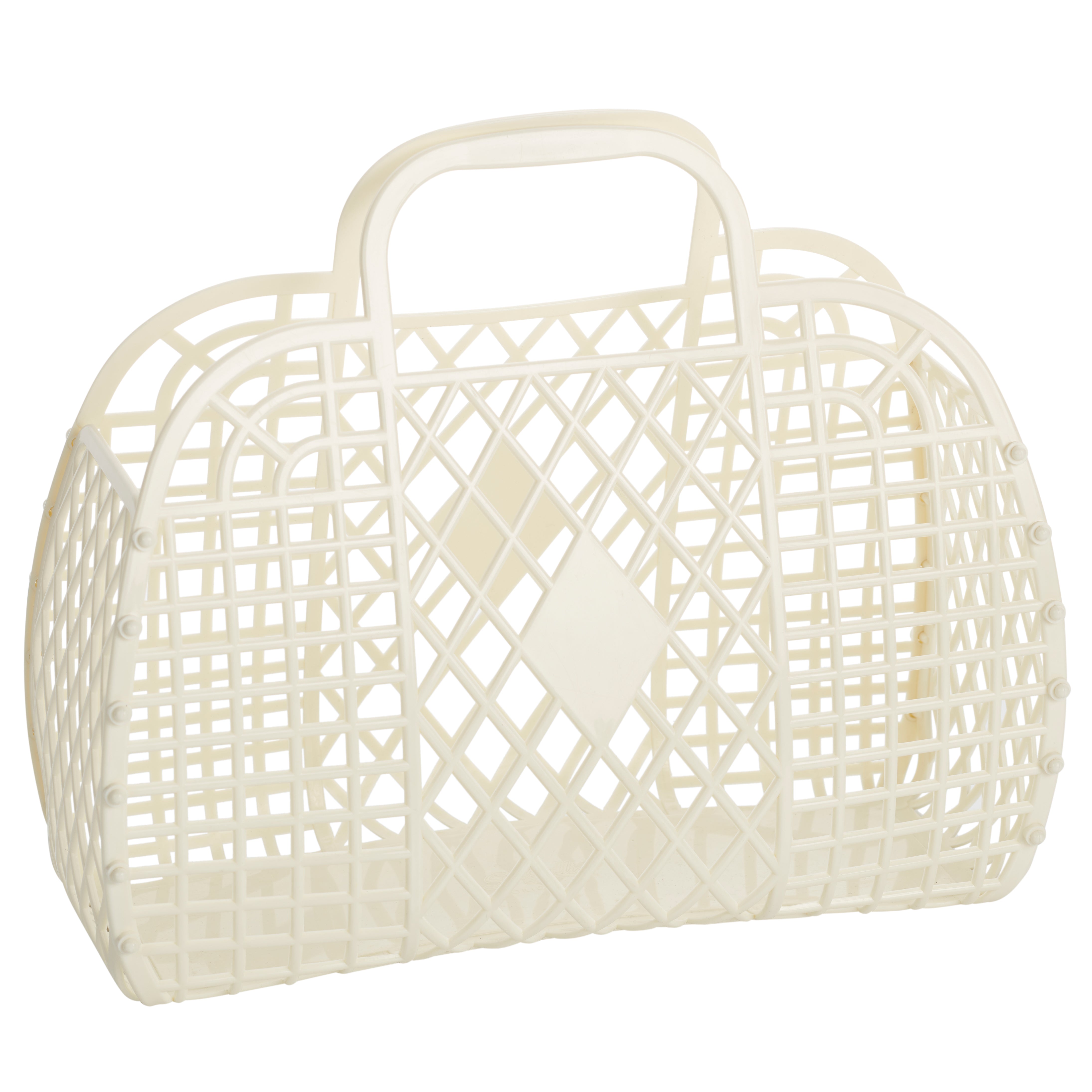 Sun Jellies Large Retro Basket Cream