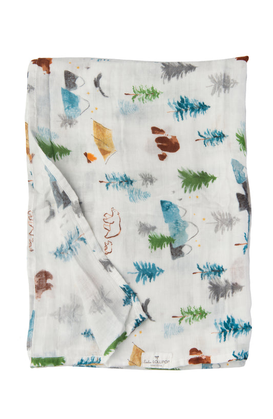 Loulou Lollipop Muslin Swaddle - Adventure Begins