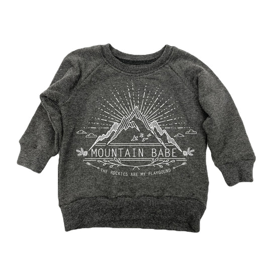 Portage and Main Charcoal Sweatshirt - Mountain Babe (Final Sale)