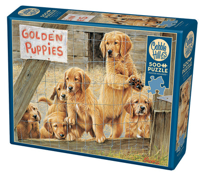 Cobble Hill 500 Piece - Golden Puppies