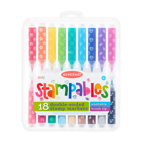 Ooly Stampables Double Ended Scented Markers - Set of 18